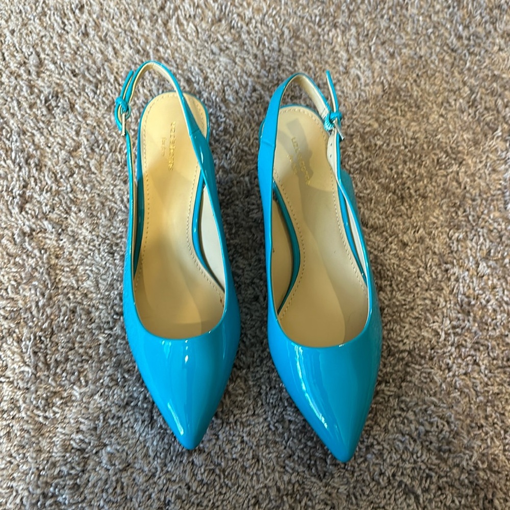 Liz Claiborne teal blue slingback heels Size 8.5m. New without box